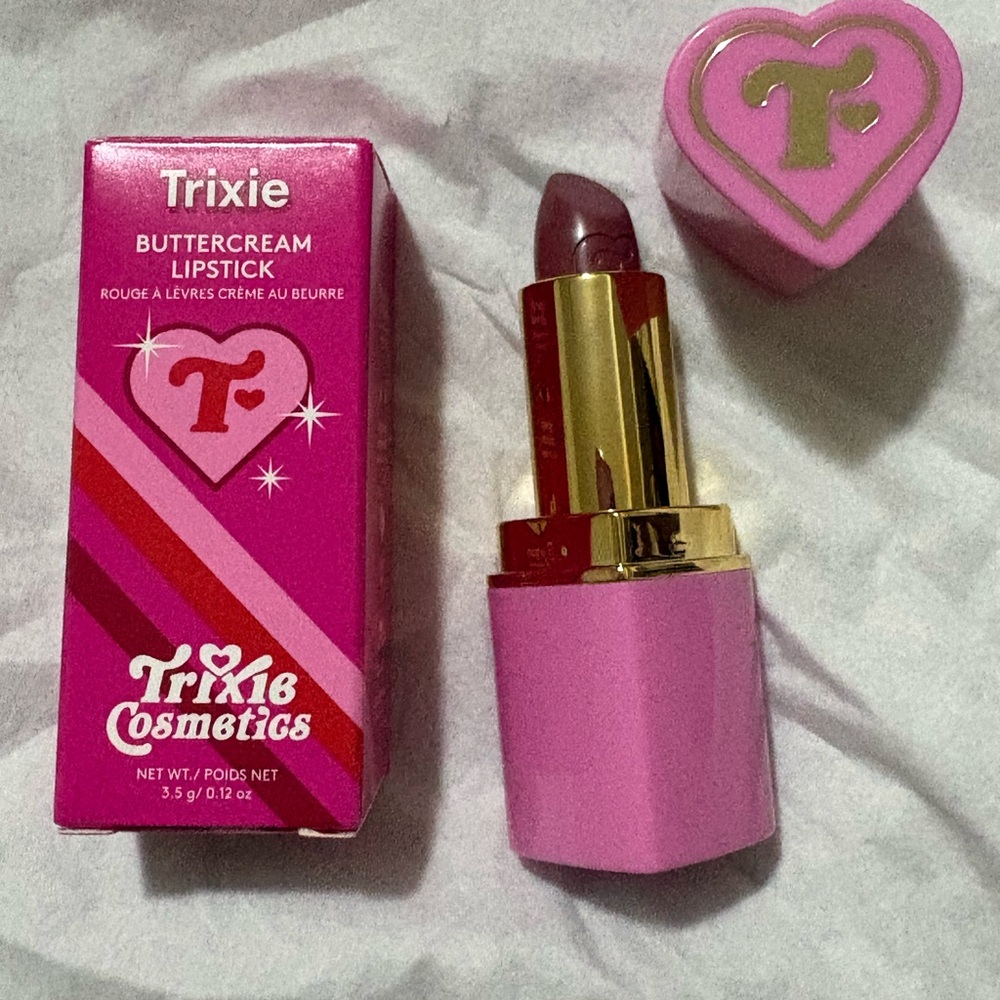 Trixie Cosmetics Buttercream Lipstick — Pink & Gold Accents